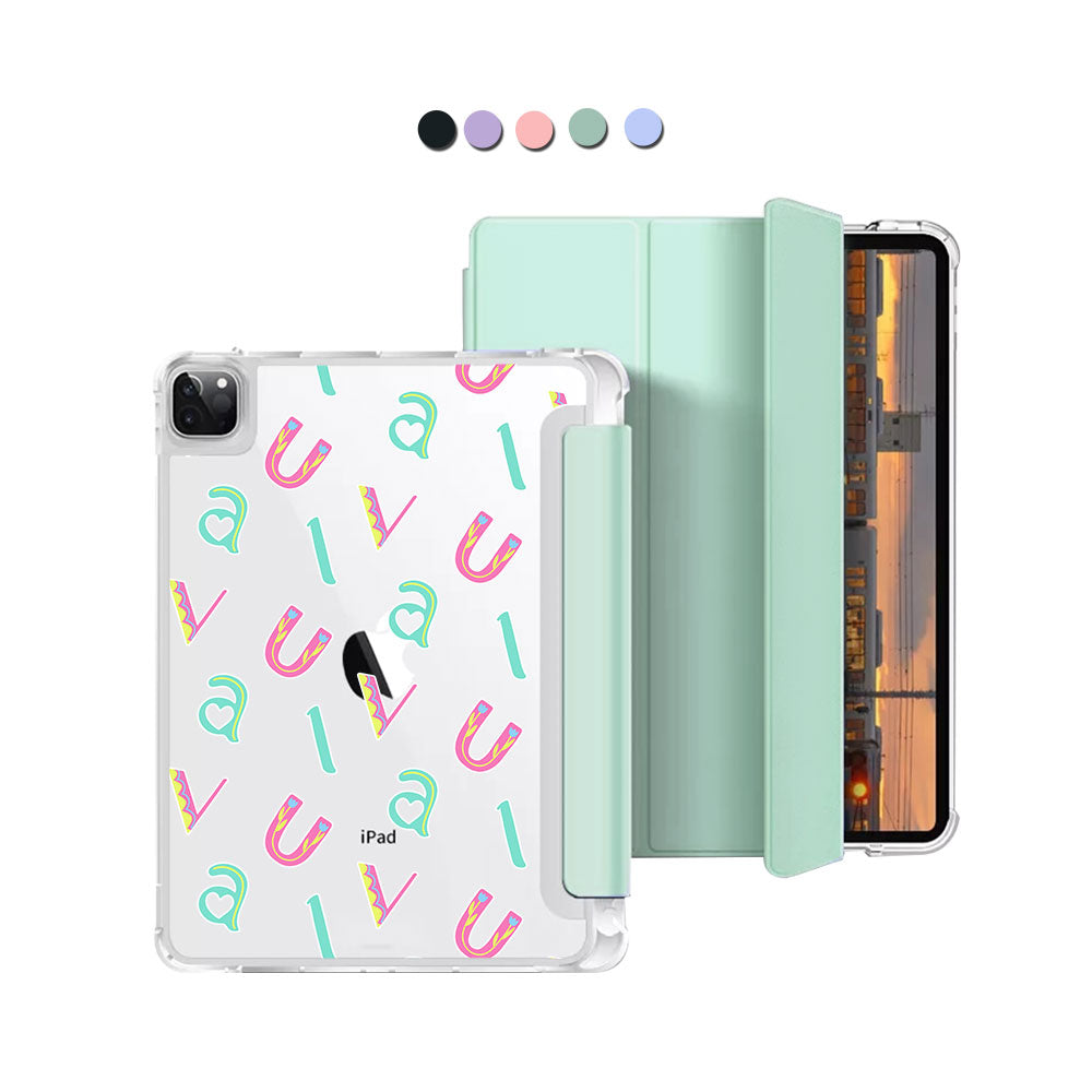 iPad Macaron Flip Cover - Playful monogram 6.0