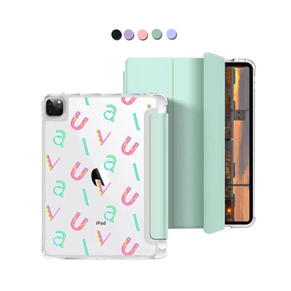 iPad Macaron Flip Cover - Playful monogram 6.0