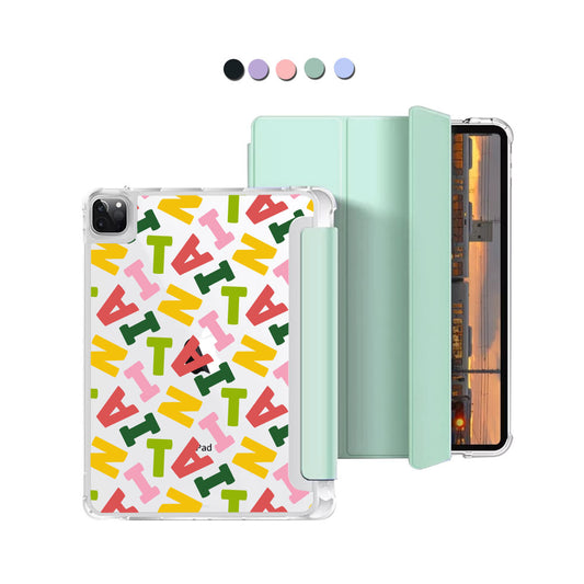 iPad Macaron Flip Cover - CUSTOM MONOGRAM 3.0 Scattered 3.0
