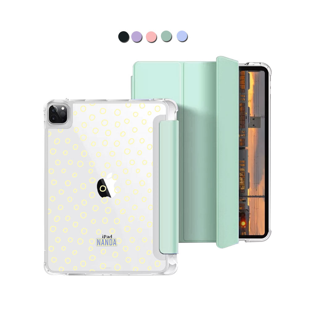 iPad Macaron Flip Cover - Neon dots