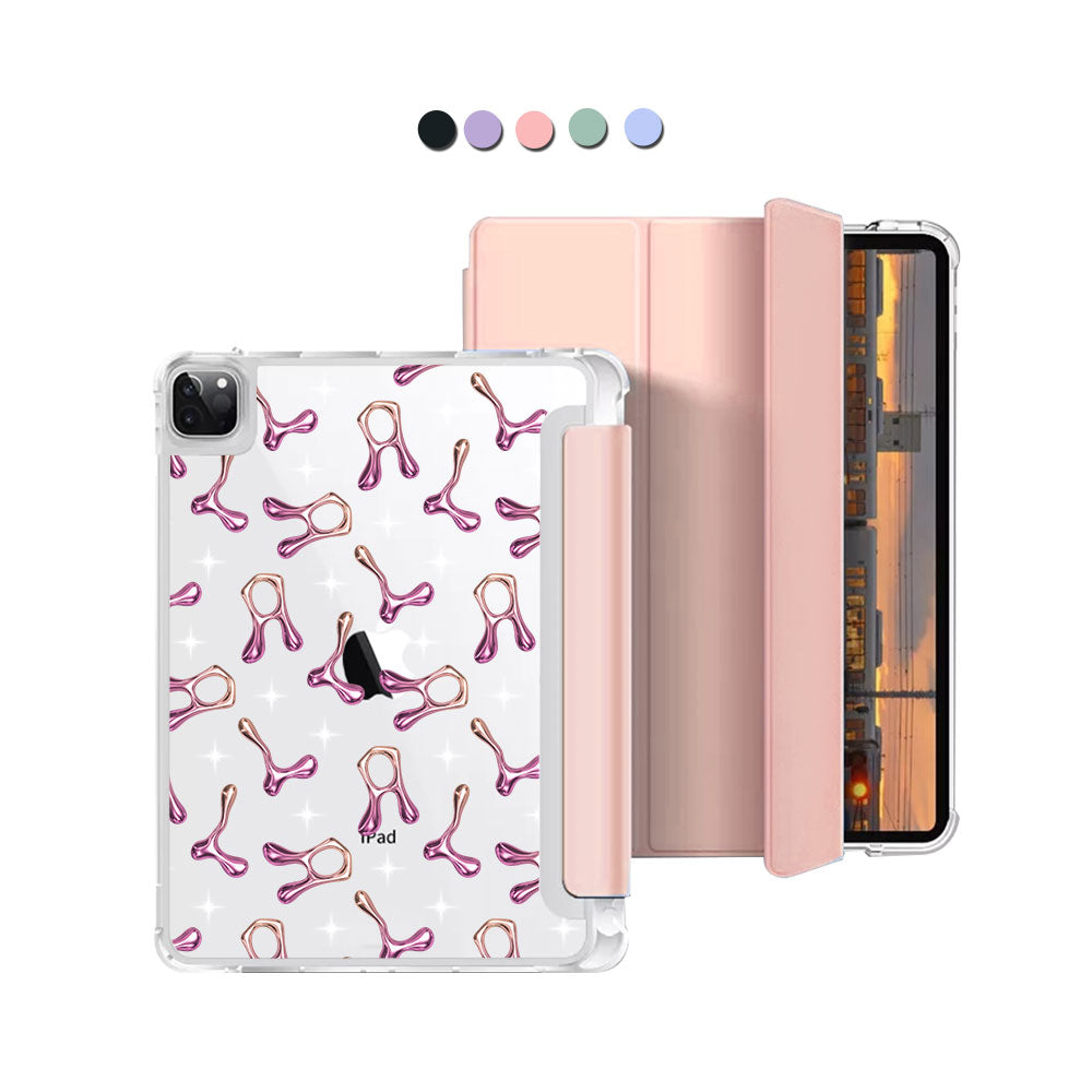 iPad Macaron Flip Cover - Chrome monogram 3.0