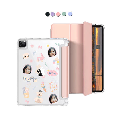 iPad Macaron Flip Cover - Face Grid Girl's Toys