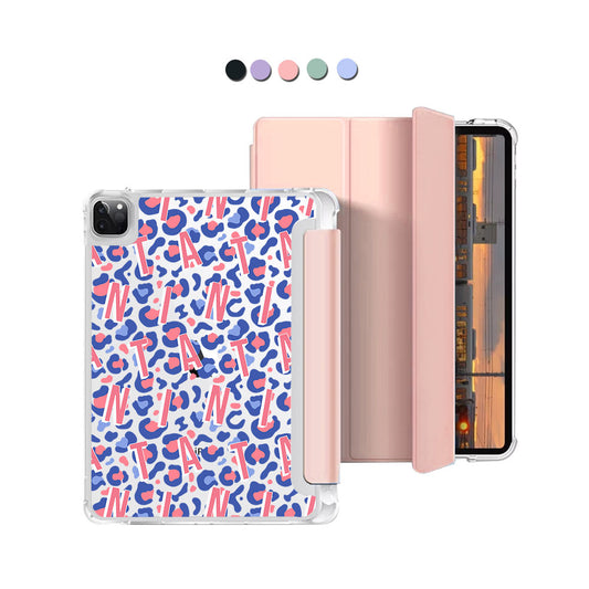 iPad Macaron Flip Cover - CUSTOM MONOGRAM 3.0 Leopard 1.0
