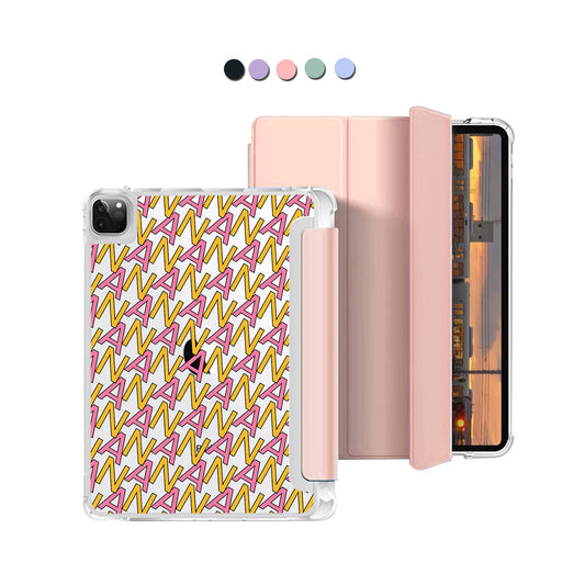 iPad Macaron Flip Cover - CUSTOM MONOGRAM 3.0 Initial 3.0