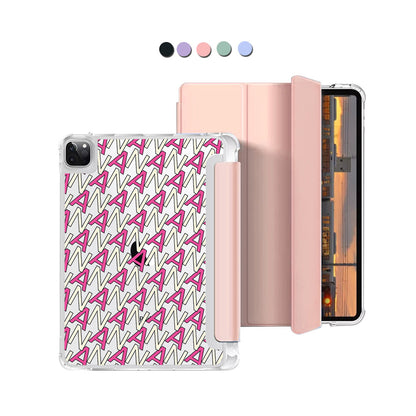 iPad Macaron Flip Cover - CUSTOM MONOGRAM 3.0 Initial 6.0