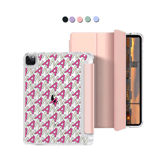 iPad Macaron Flip Cover - CUSTOM MONOGRAM 3.0 Initial 6.0