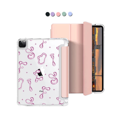 iPad Macaron Flip Cover - CUSTOM MONOGRAM 3.0 Pink Chrome