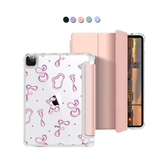iPad Macaron Flip Cover - CUSTOM MONOGRAM 3.0 Pink Chrome