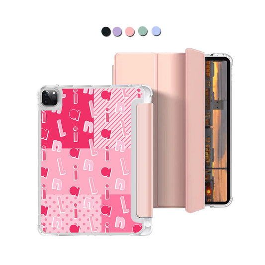 iPad Macaron Flip Cover - CUSTOM MONOGRAM 3.0 Abstract 2.0