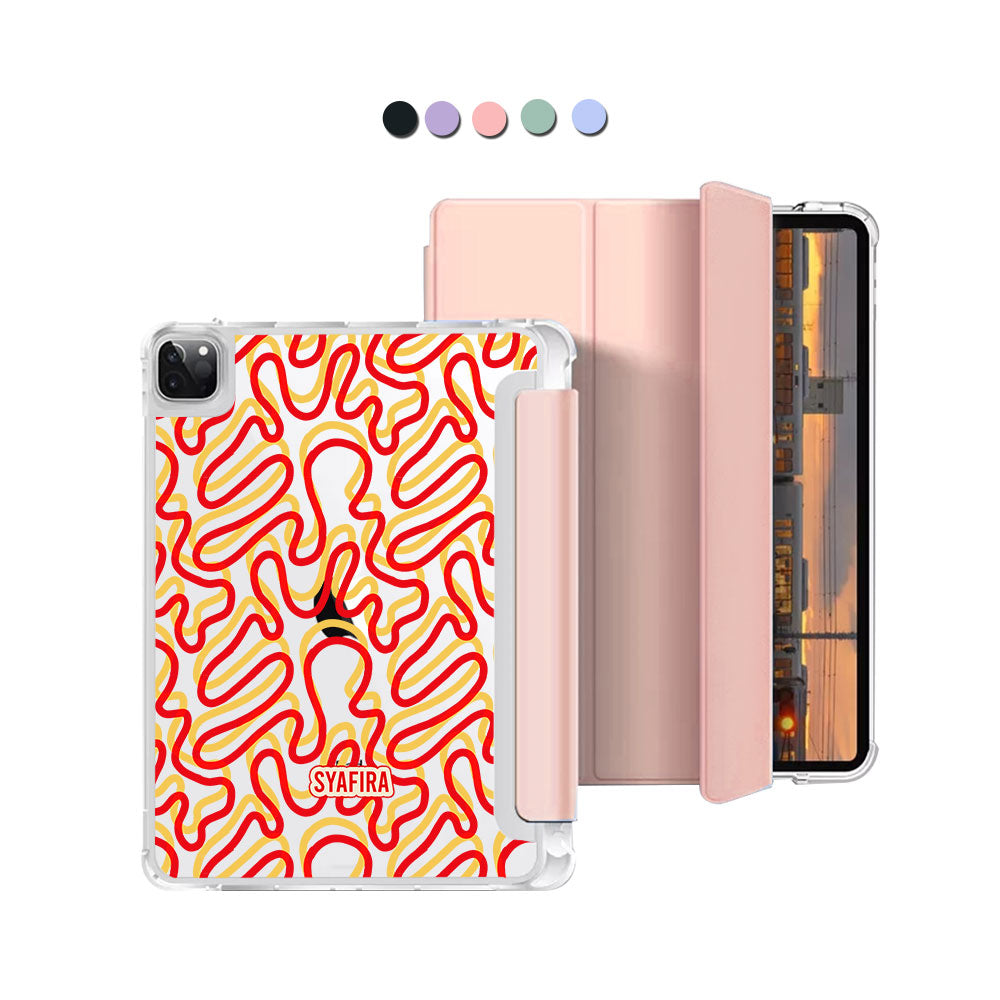 iPad Macaron Flip Cover - Crossed lines 1.0