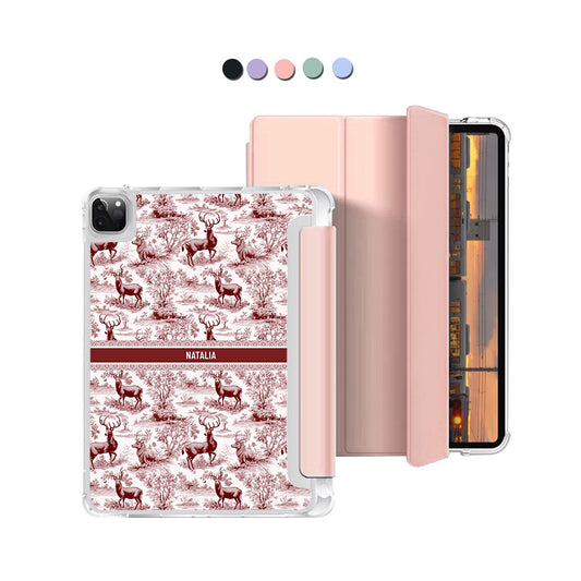 iPad Macaron Flip Cover - Toile du Juoy Deer