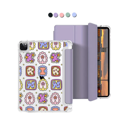 iPad Macaron Flip Cover - Adorable monogram 2.0