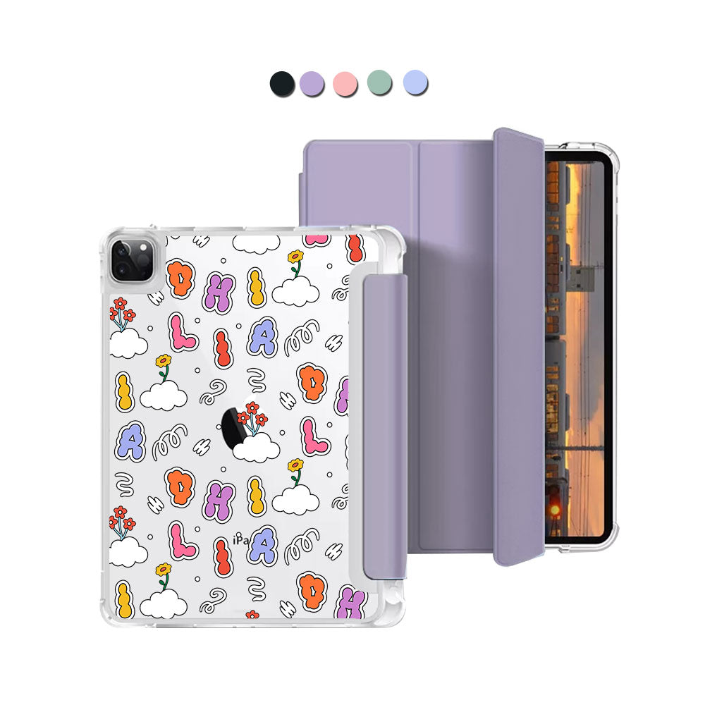 iPad Macaron Flip Cover - Adorable monogram 6.0