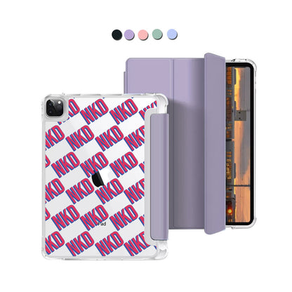 iPad Macaron Flip Cover - CUSTOM MONOGRAM 3.0 Diagonal Initial 2.0
