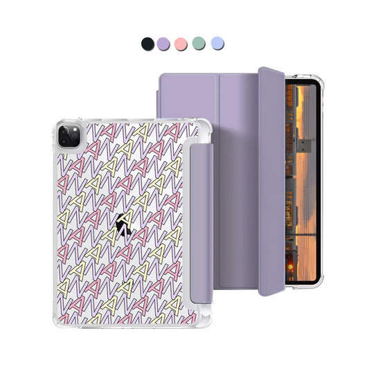 iPad Macaron Flip Cover - CUSTOM MONOGRAM 3.0 Initial 5.0
