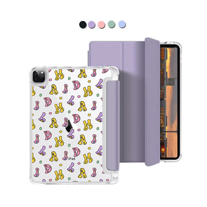 iPad Macaron Flip Cover - Playful monogram 7.0