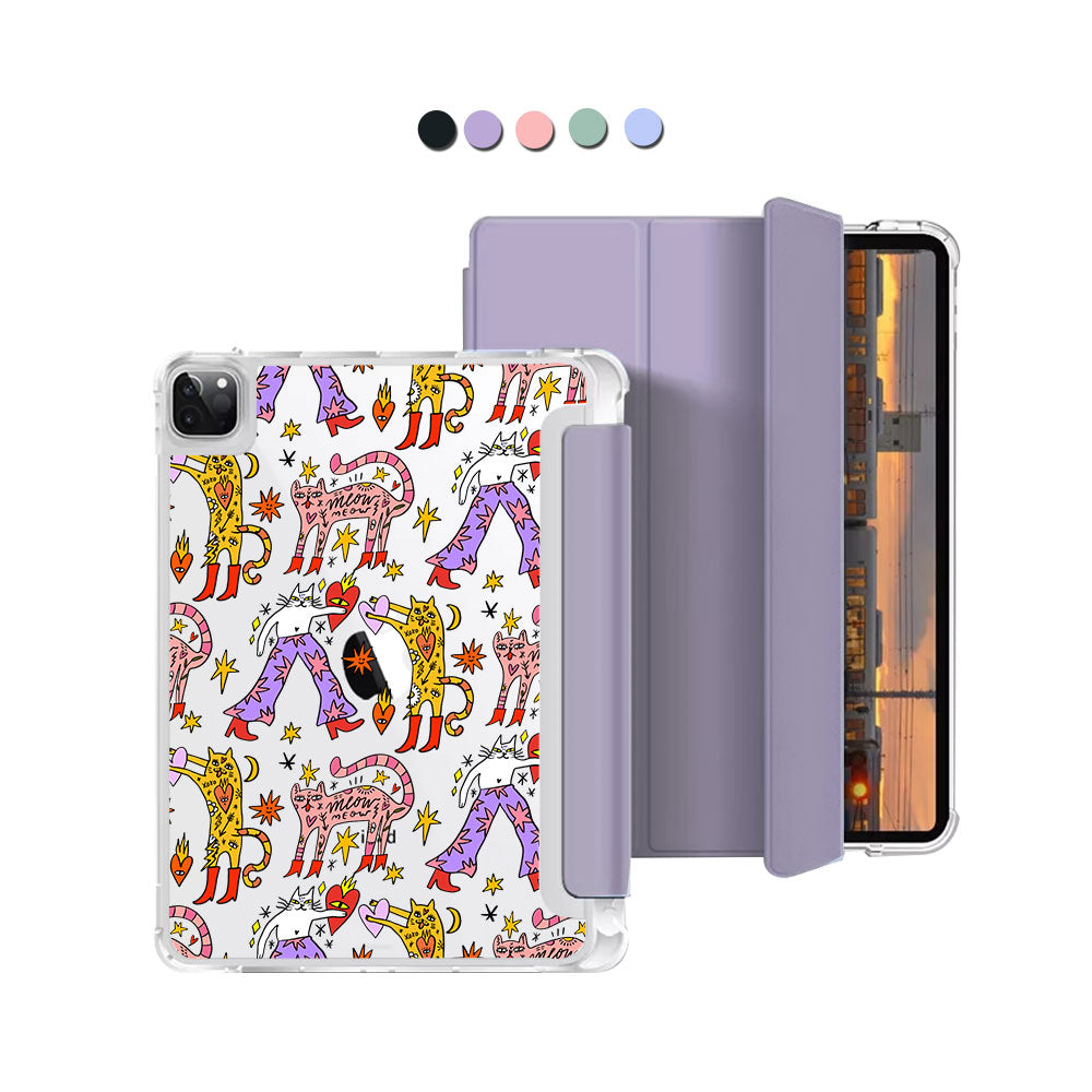 iPad Macaron Flip Cover - Meow