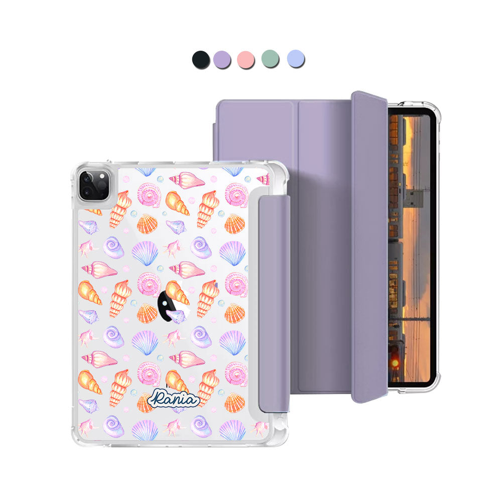 iPad Macaron Flip Cover - Sea shells