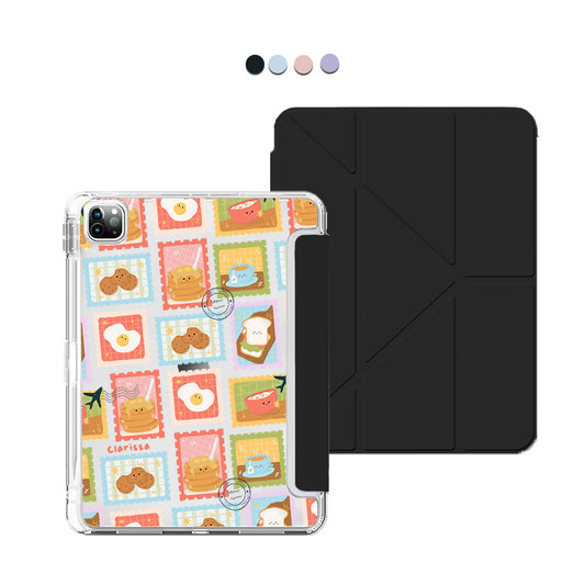iPad / Android Tab Y-Fold Flip Cover - Breakfast Menu Stamps