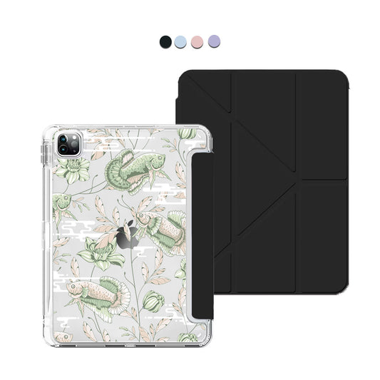 iPad / Android Tab Y-Fold Flip Cover - Fish and Floral 6.0