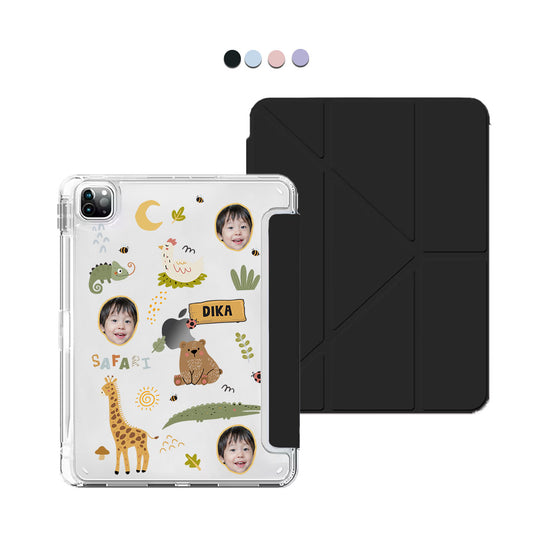 iPad / Android Tab Y-Fold Flip Cover - Face Grid Safari