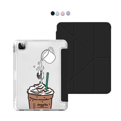 iPad / Android Tab Y-Fold Flip Cover - Coffee Frappe