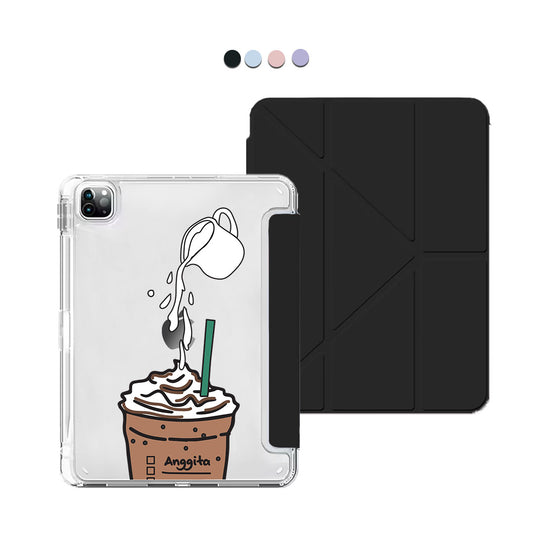 iPad / Android Tab Y-Fold Flip Cover - Coffee Frappe