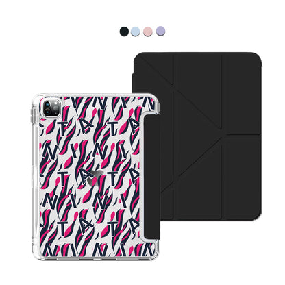iPad / Android Tab Y-Fold Flip Cover - Tiger monogram 2.0
