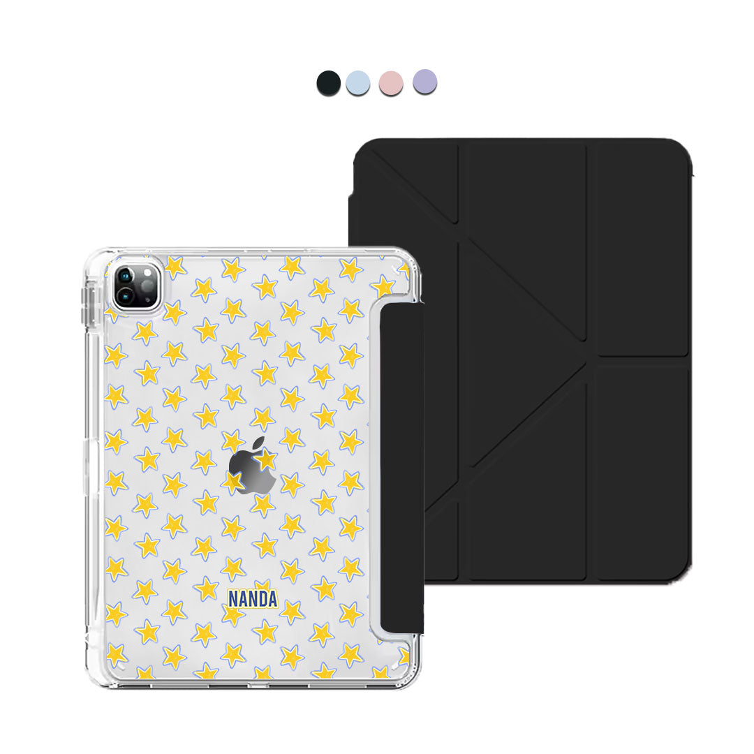 iPad / Android Tab Y-Fold Flip Cover - Blue stellar