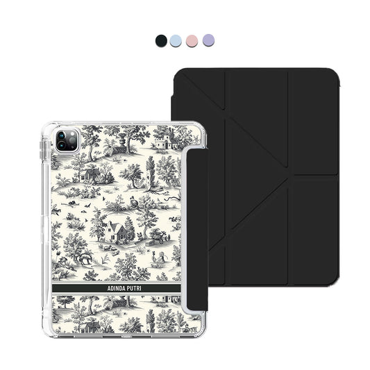 iPad / Android Tab Y-Fold Flip Cover - Toile du Juoy Chalet