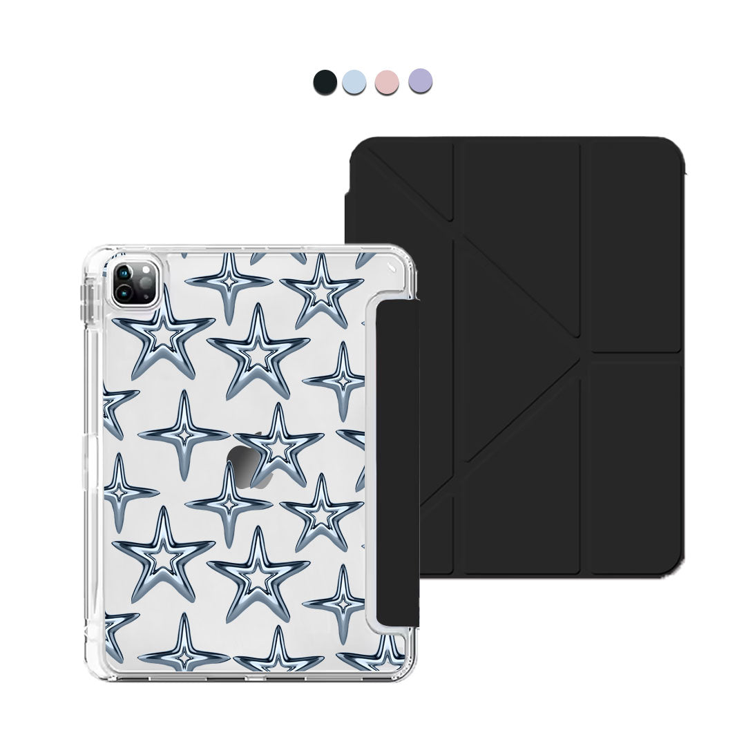 iPad / Android Tab Y-Fold Flip Cover - Chrome star