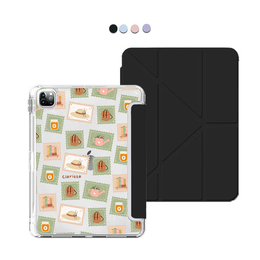 iPad / Android Tab Y-Fold Flip Cover - Cottagecore Stamps