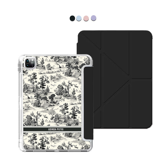 iPad / Android Tab Y-Fold Flip Cover - Toile du Juoy Faune