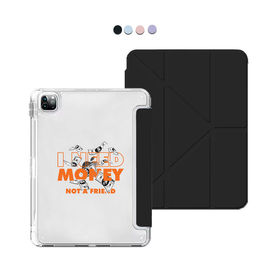 iPad / Android Tab Y-Fold Flip Cover - Money Better Than Friend