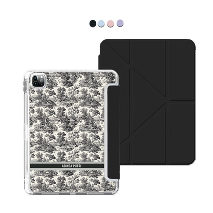 iPad / Android Tab Y-Fold Flip Cover - Toile du Juoy Nature