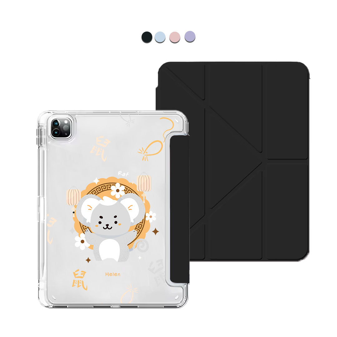 iPad / Android Tab Y-Fold Flip Cover - Rat (Chinese Zodiac / Shio)