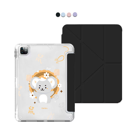 iPad / Android Tab Y-Fold Flip Cover - Rat (Chinese Zodiac / Shio)