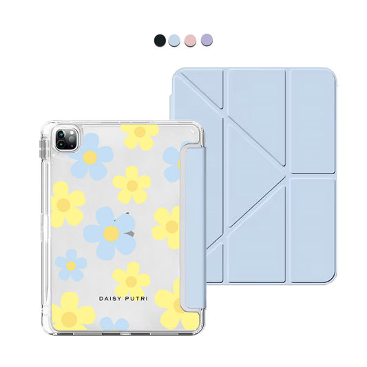 iPad / Android Tab Y-Fold Flip Cover - Daisy Skies
