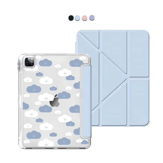 iPad / Android Tab Y-Fold Flip Cover - Dark Clouds