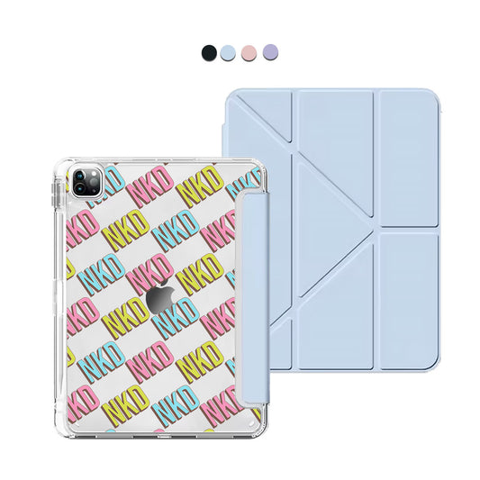 iPad / Android Tab Y-Fold Flip Cover - CUSTOM MONOGRAM 3.0 Diagonal Initial 3.0