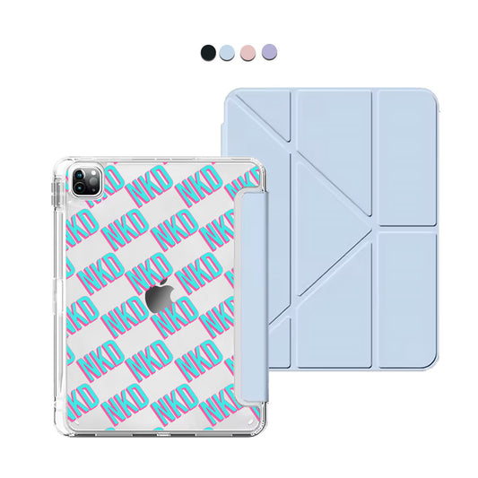 iPad / Android Tab Y-Fold Flip Cover - CUSTOM MONOGRAM 3.0 Diagonal Initial 4.0