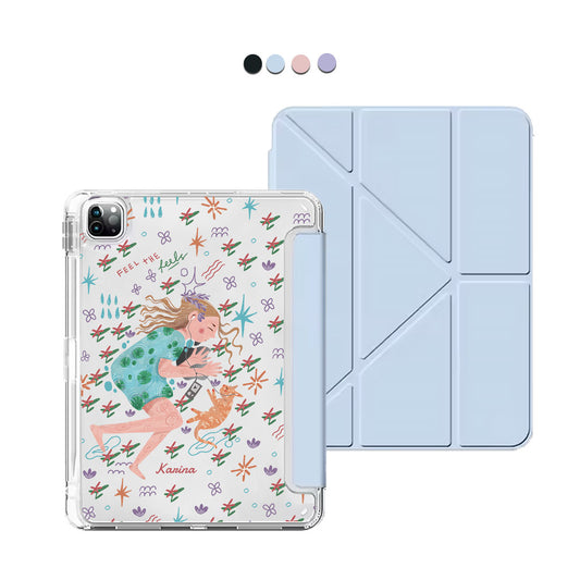 iPad / Android Tab Y-Fold Flip Cover - Feel the Feels