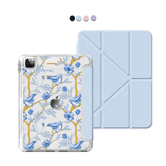 iPad / Android Tab Y-Fold Flip Cover - Lovebird 10.0