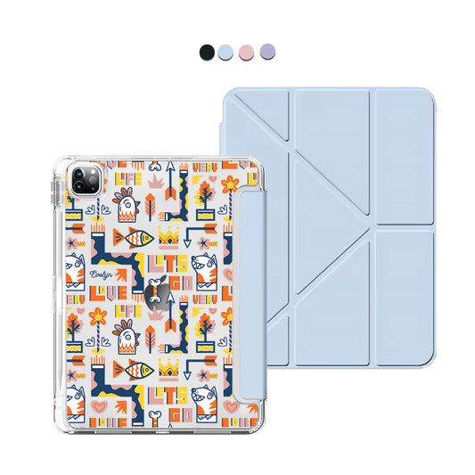iPad / Android Tab Y-Fold Flip Cover - Life in Colour