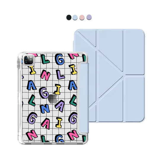 iPad / Android Tab Y-Fold Flip Cover - CUSTOM MONOGRAM 3.0 Playful 2.0