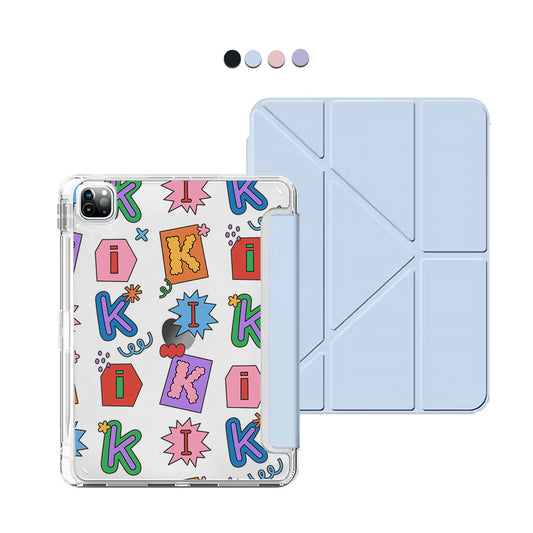 iPad / Android Tab Y-Fold Flip Cover - CUSTOM MONOGRAM 3.0 Adorable