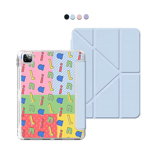 iPad / Android Tab Y-Fold Flip Cover - CUSTOM MONOGRAM 3.0 Abstract 1.0