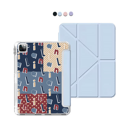iPad / Android Tab Y-Fold Flip Cover - CUSTOM MONOGRAM 3.0 Abstract 3.0