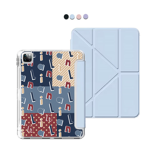 iPad / Android Tab Y-Fold Flip Cover - CUSTOM MONOGRAM 3.0 Abstract 3.0