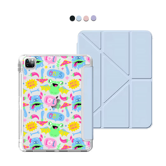 iPad / Android Tab Y-Fold Flip Cover - Monster Say Keep Going